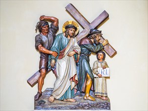 Sculptural representation of the Stations of the Cross