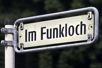 The street sign Im Funkloch
