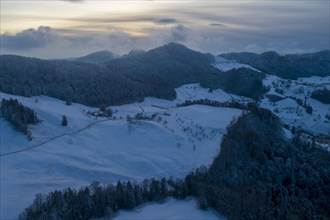 Winter landscape in the Swiss Jura