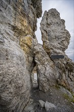 Rock hole on the hiking trail
