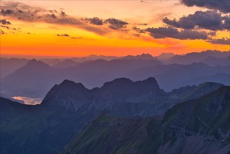 View from Brienzer Rothorn on Central Swiss Alps