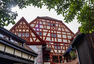 Neunhellerhaus (rear side) on the market square of Ladenburg