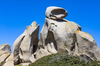 Bizarre rock formations on the rocky coast of Capo Testa near Santa Teresa di Gallura
