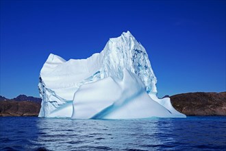 Giant iceberg juts out of the water
