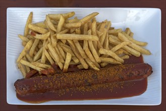 Currywurst with french fries