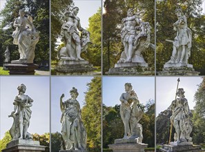 Statues of Greek goddesses and gods