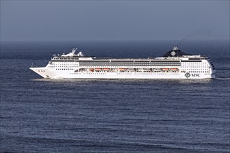 Cruise ship MSC Opera leaves port