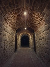 Old wine cellar tunnel at the Hincesti winery underground of the Manuc Bei mansion in Hancesti