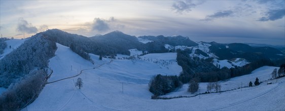Winter landscape in the Swiss Jura