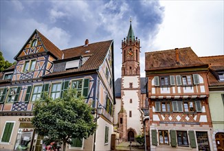 Market square with half-timbered houses