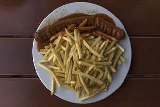 Currywurst with french fries