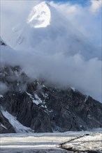 Engilchek Glacier and Khan Tengri Mountain