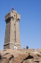 The lighthouse Pors Kamor at the Cote de granit rose