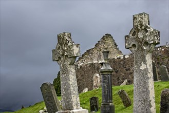 Celtic crosses in the graveyard of Cill Chriosd