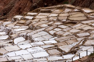 Maras salt mines in Salinas near Tarabamba in Peru