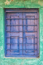 Colourful wooden windows