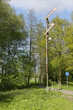 Signalling equipment at former railway line