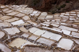 Maras salt mines in Salinas near Tarabamba in Peru
