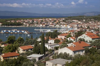 View of the port town of Cres