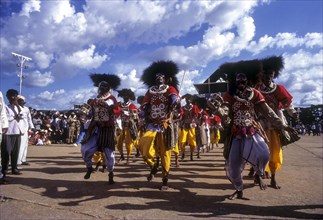 Tribal dance Dussera Dusera procession during Navarathri festival at Mysore