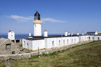 Dunnet Head Lighthouse on the cliff of Easter Head on Dunnet Head