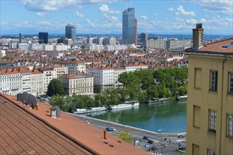 Lyon and the Rhone seen from La Croix Rousse