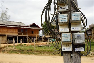 Electricity meter of Ban Haihin village