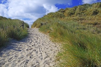 Access to the beach at the elbow