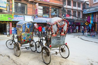 Rickshaw in Thamel district