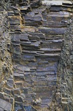 Volcanic layers of basaltic rock