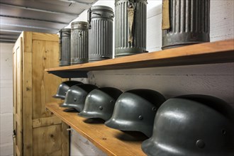 German WWII M1942 steel helmets