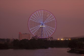Ferris wheel Sun Wheel at night