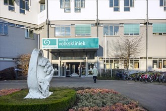 Entrance of the AZ Sint-Lucas Campus Volkskliniek hospital in the city of Ghent