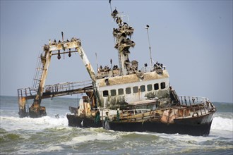Stranded fishing trawler Zeila at Henties Bay