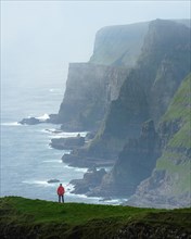 A person standing in the distance off the Beinisforo coast