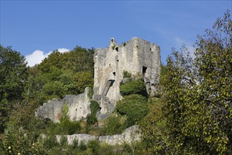 Bichishausen Castle Ruin in the Great Lauter Valley near Muensingen