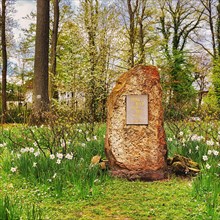 Memorial stone for the poet Friedrich Hoelderlin