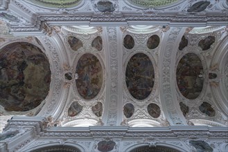 Baroque ceiling vault of the Abbey Basilica