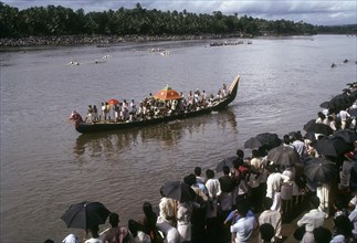 Procession prior to Aranmula Vallamkali festival Snake Boat Race