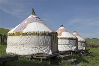 Tourist yurt camp