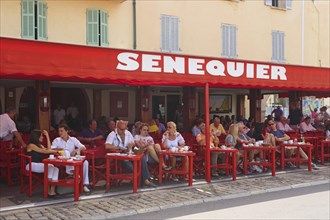 Cafe Senequier at the port of Saint Tropez