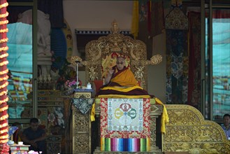 Dalai Llama during the Kalachakra initiations