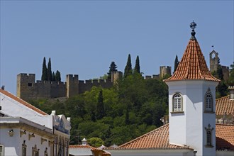 View of Tomar with Templar Castle of Christ in the background