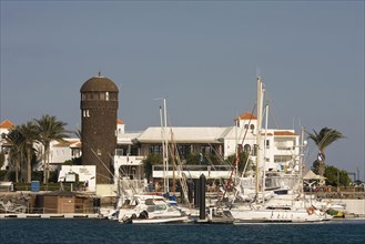 Marina with lighthouse