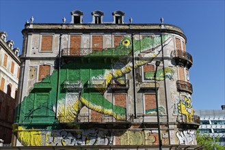 Graffiti on old houses