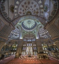Interior view of the blue mosque