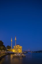 Ortakoy Mosque by night in Istanbul