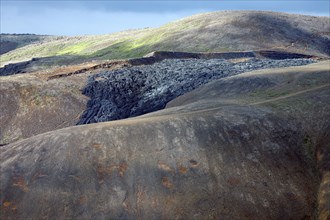 Lava on a barren mountainside