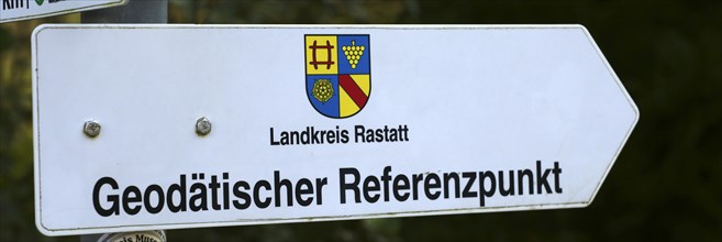 Sign Geodetic Reference Point Rastatt