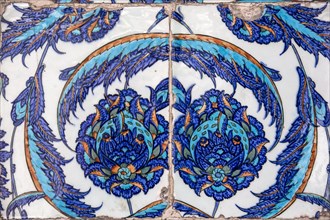 Macro view of the tiles in the Rustem Pasa Mosque
